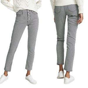 Joie navy blue pinstripe straight leg cadet denim jeans 26